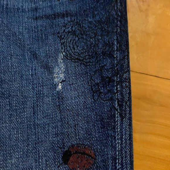 Zara Patchwork Jeans - Picture 2 of 10